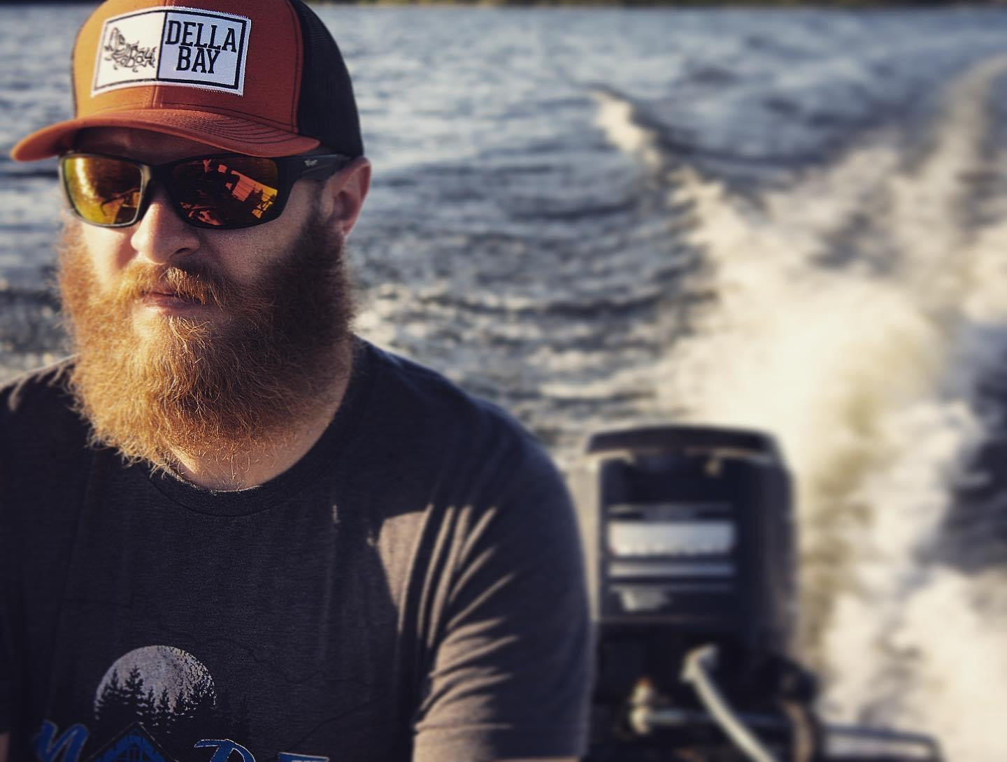 angler wearing polarized fishing sunglasses