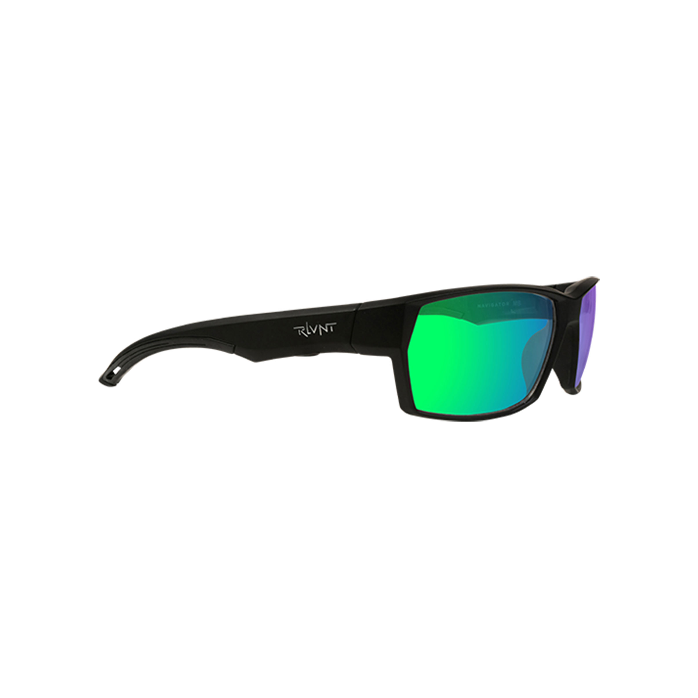 RLVNT Navigator sunglasses with Green Mirror lenses