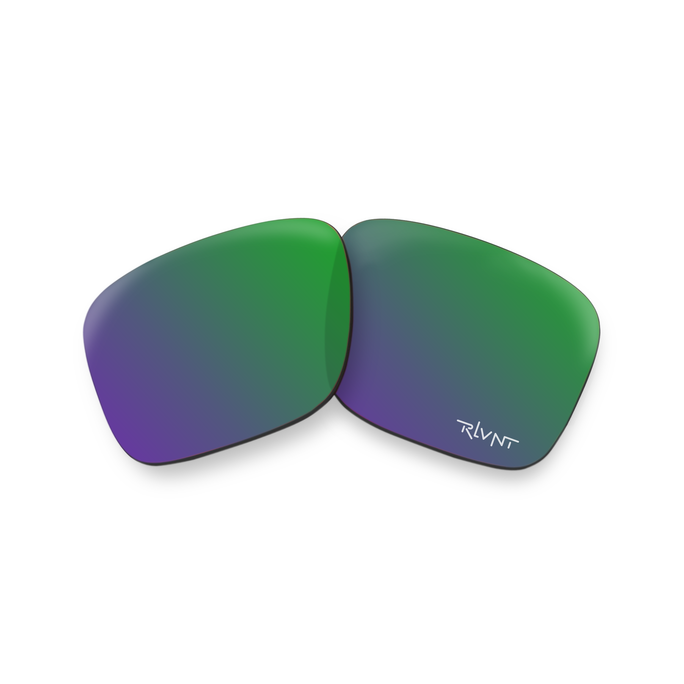 RLVNT green mirror lens sunglasses close up